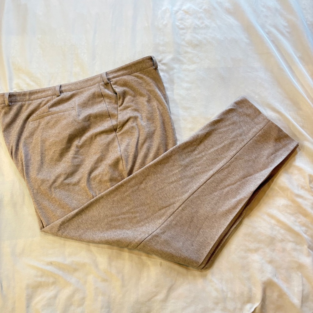 Paisley & Gray Mens Slim Fit Soft Dress Pants W44 L30 Beige Polyester Blend‎